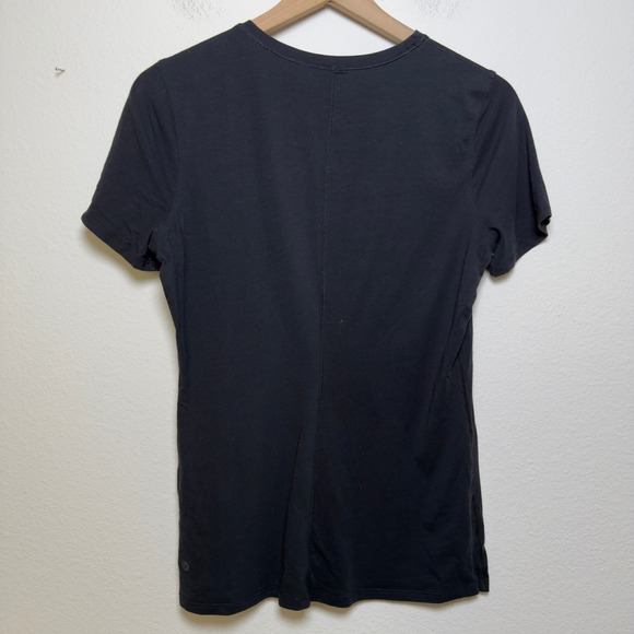Lululemon by Way of Dallas Women Shirt 6 Black Short Sleeve Crewneck Gym Outdoor - Picture 4 of 6
